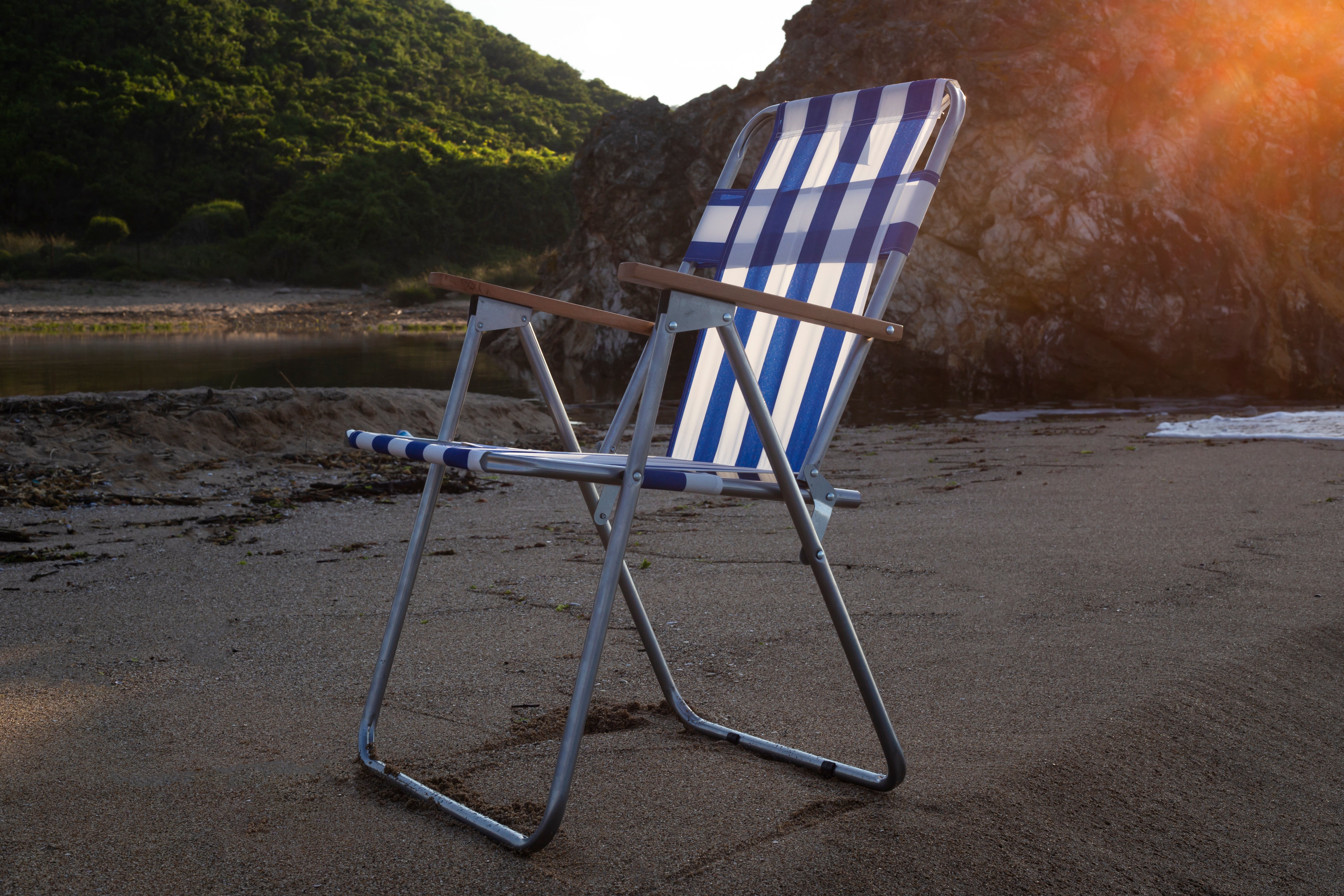Portable Beach Chair (Striped)